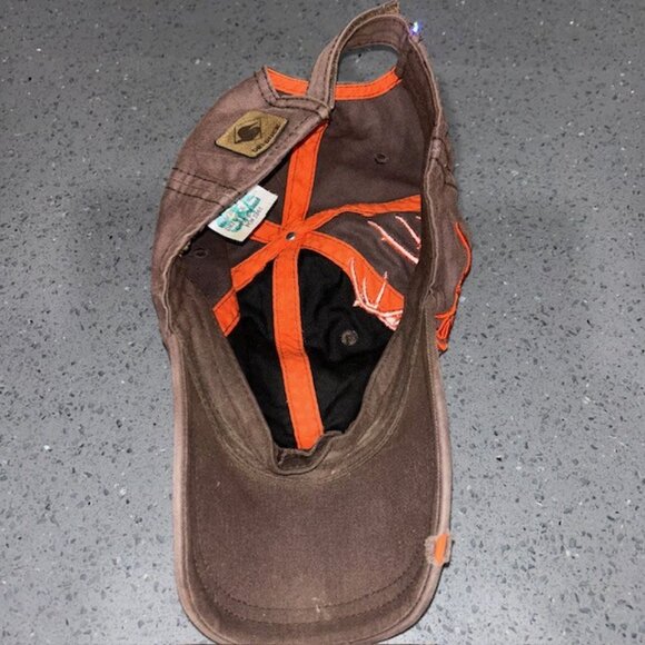 Authentic Wildlife Series Brown Hat Adjustable Ball Cap Curved Bill - Picture 5 of 6